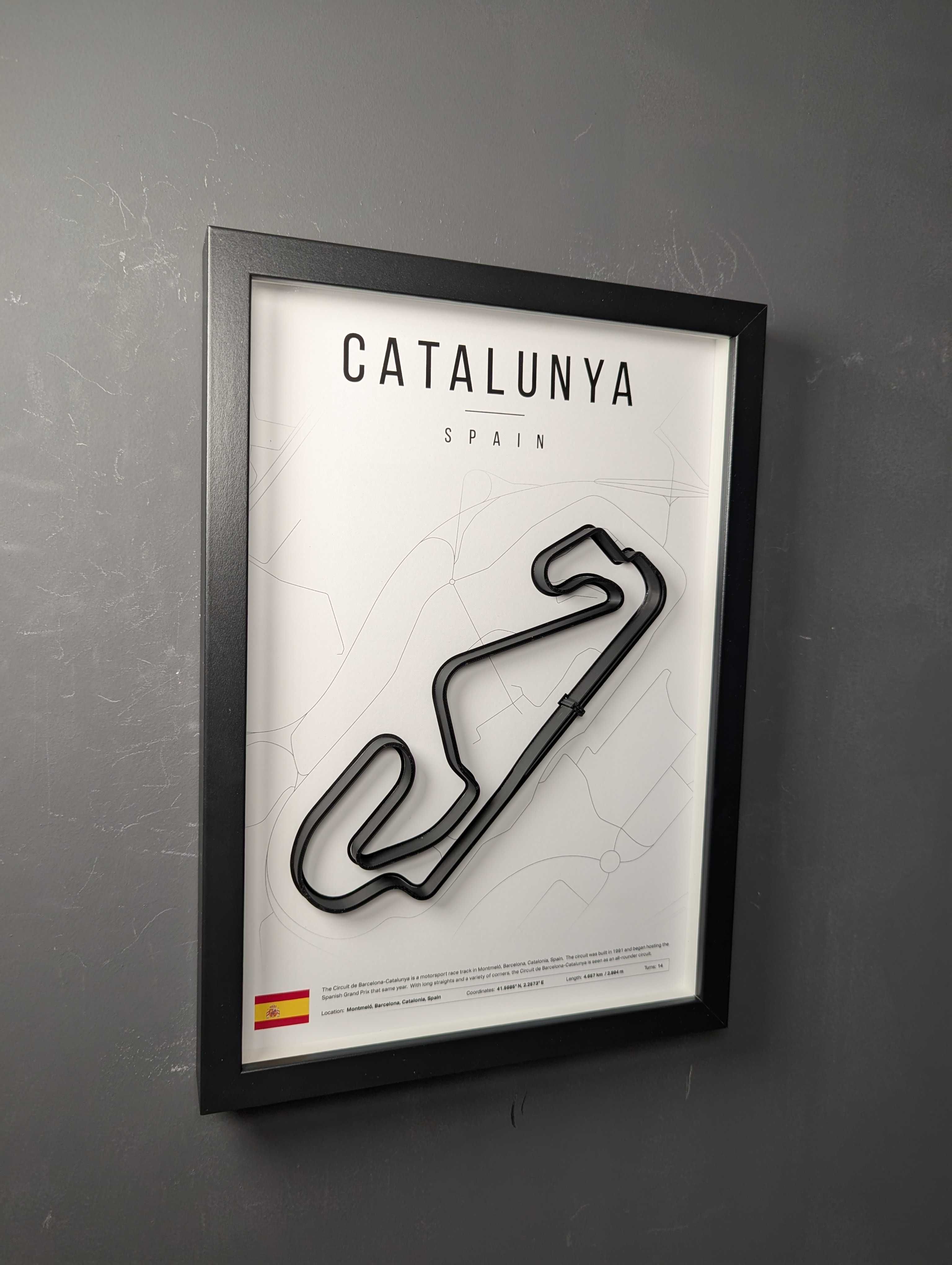 Об'ємна Рамка з 3D Трасою Catalunya 32x23x3 F1 SPAIN GP