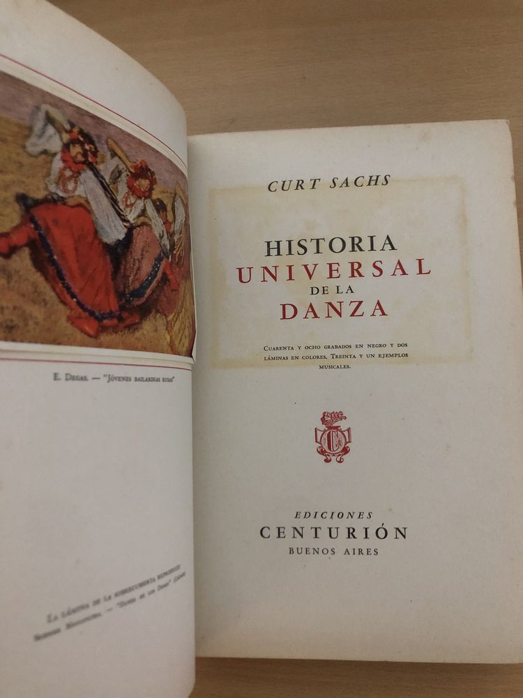 Livro História Universal de La Danza por Curt Sachs