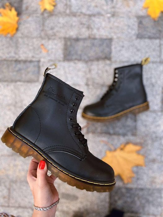 Ботинки женские Dr. Martens 1460 Black 11822006 Доктор Мартинс (ХУТРО)