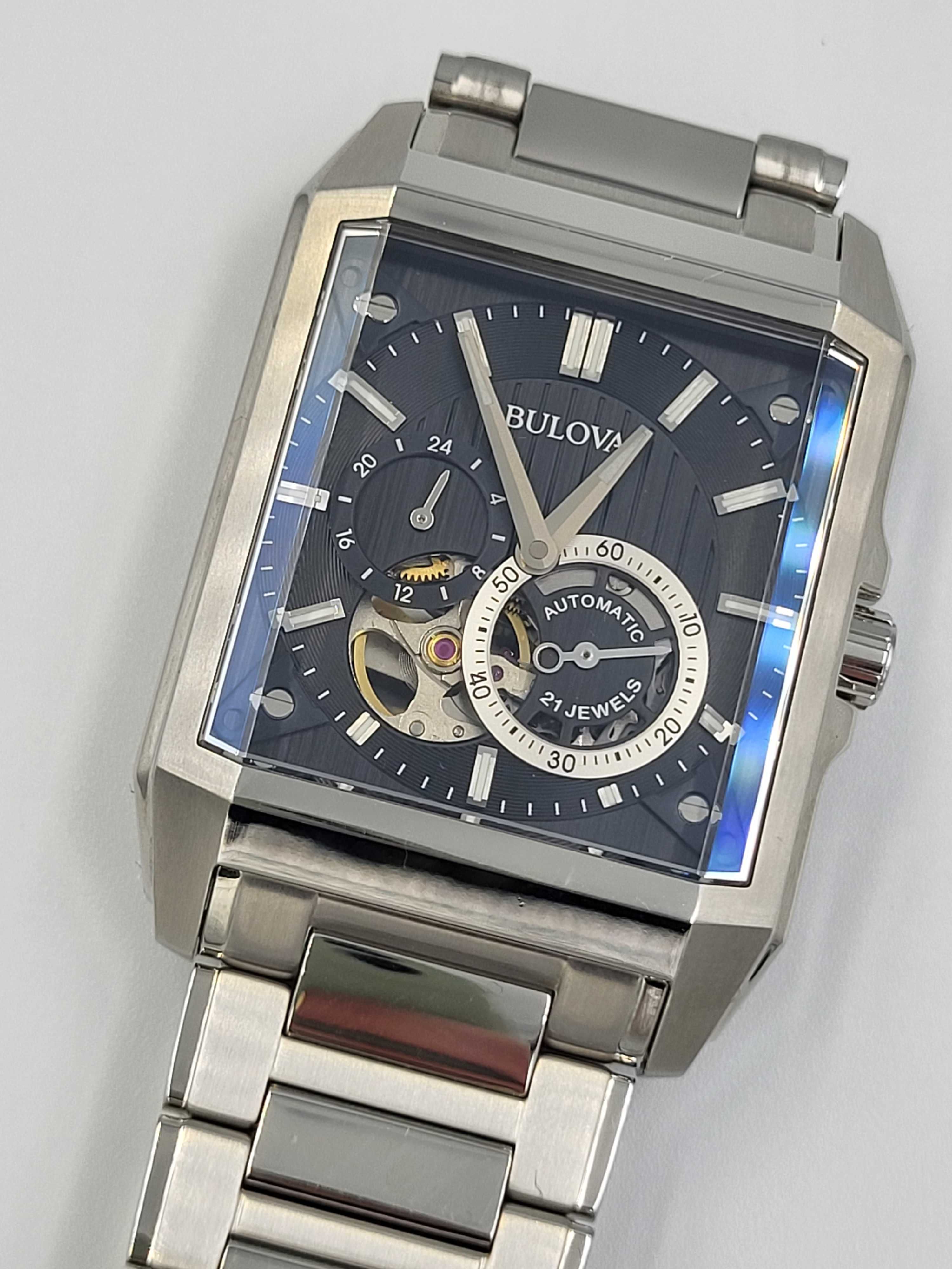 Zegarek Bulova Automatic Classic Open Heart Sapphire Piękne Szkło !!!