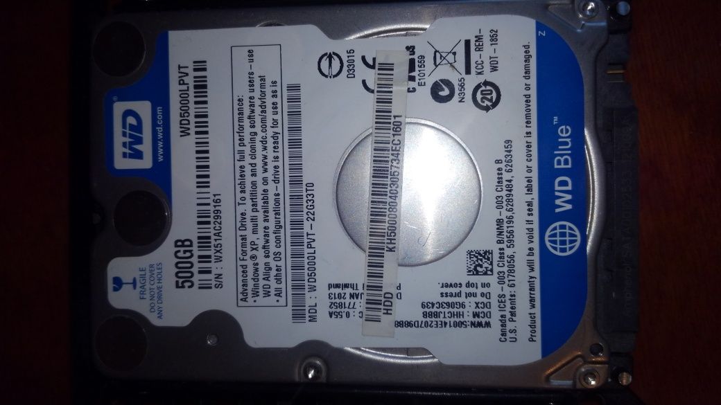 Жёсткий диск Western digital wd5000lpvt 2.5