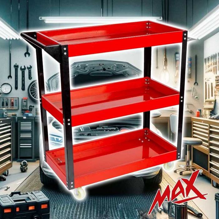Візок для інструменту на 3 полиці MAX M66604 Тележка для инструмента