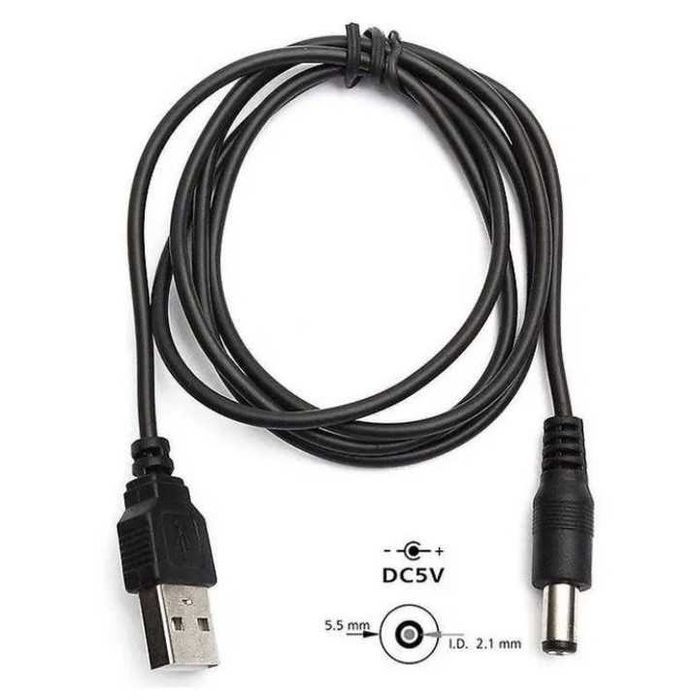 USB кабель питания устройств DC 5.5 x 2.1 мм  5вольт