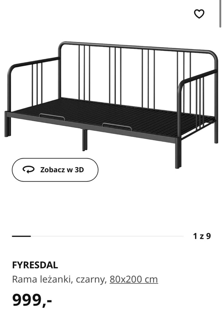 Łóżko IKEA fyresdal