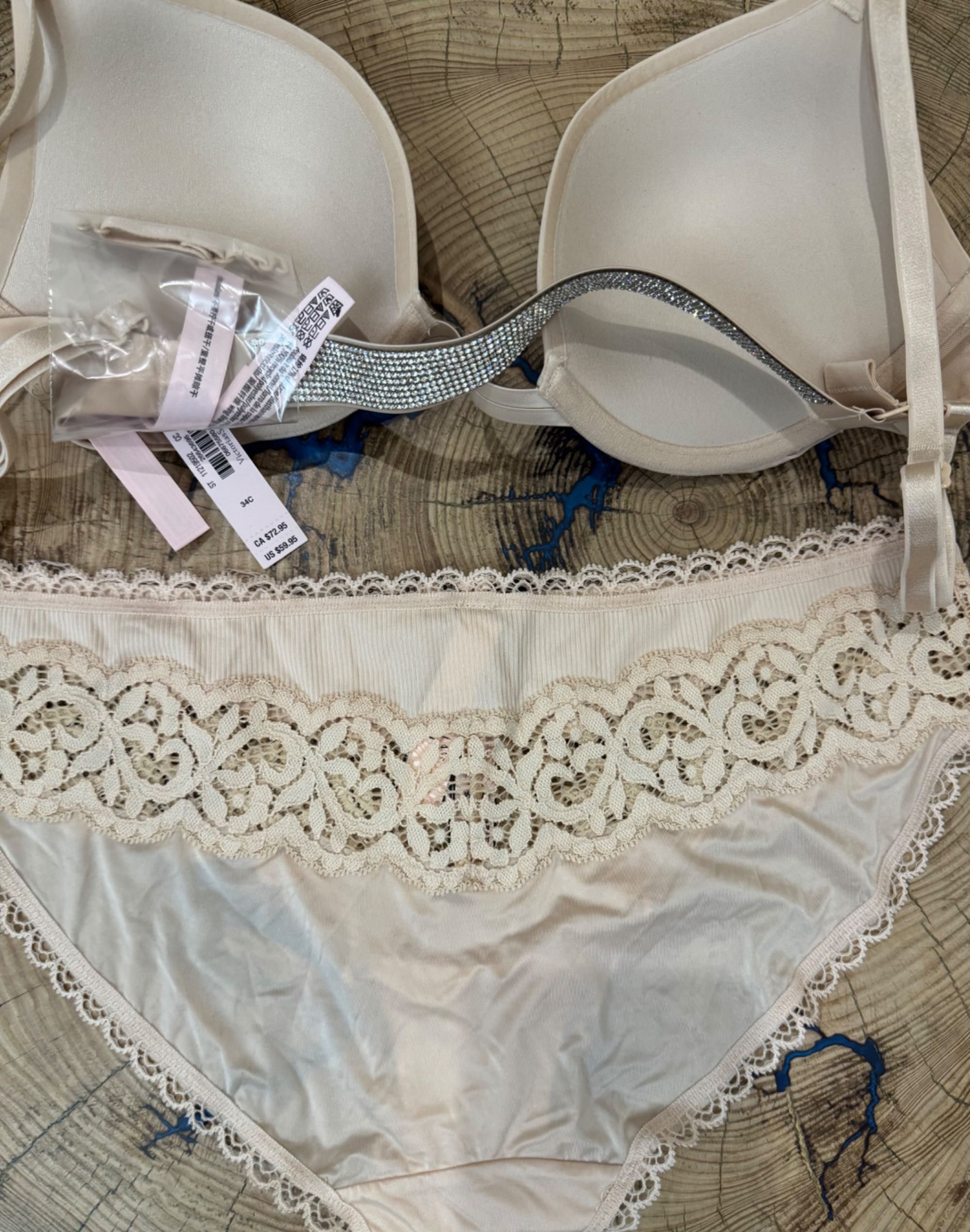Оригинал бюстгальтер стразы пуш ап Victoria's Secret Виктория Сикрет