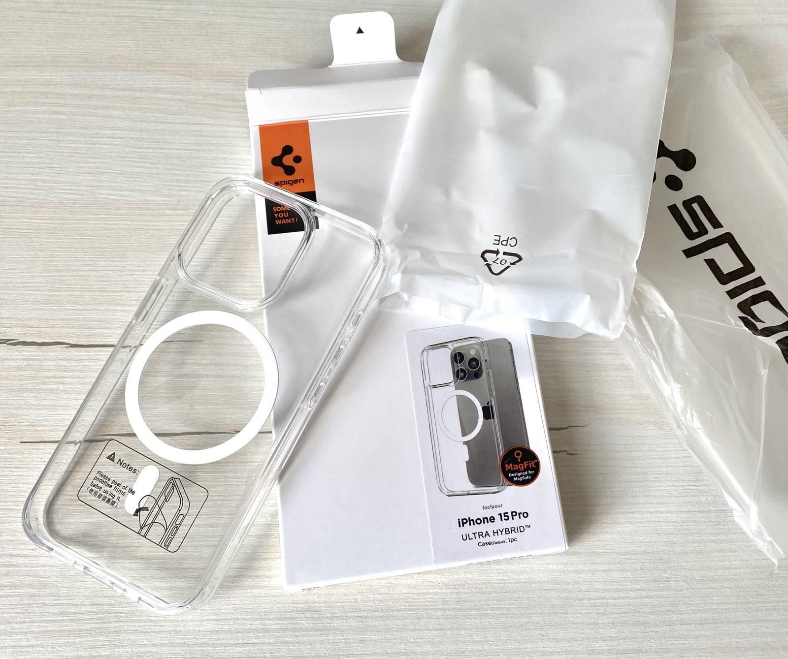 Spigen Magsafe чехол на iphone 13 14 15 Pro Max прозрачный на айфон