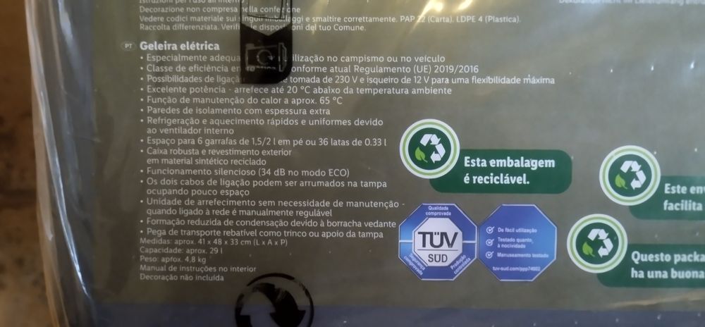 Geleira eléctrica rocktrail nova selada funciona a 12V ou 220 .V