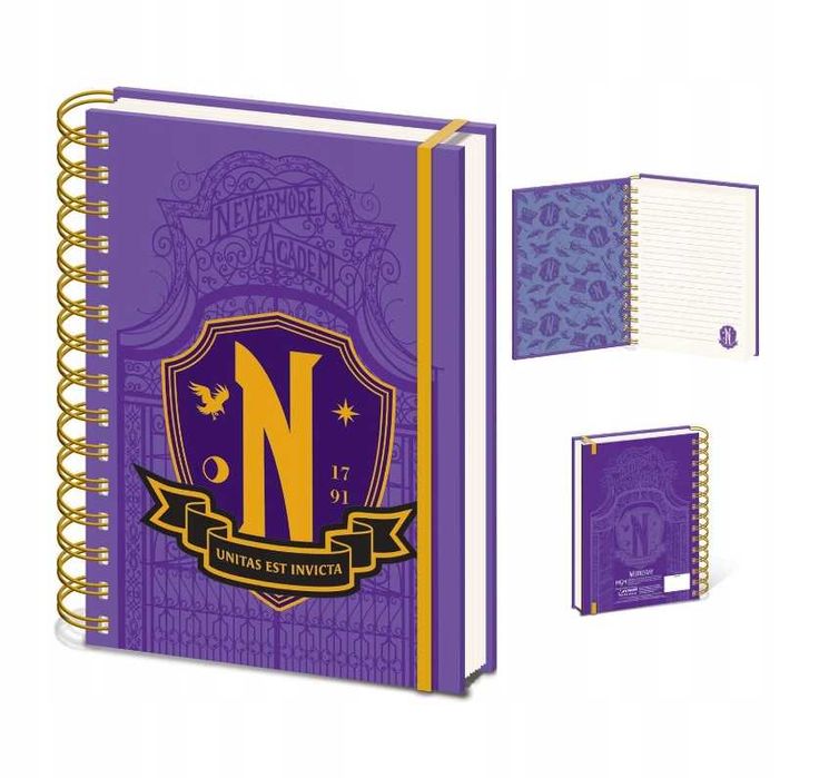 Wednesday notes na spirali kołonotatnik szkolny do szkołyn A5 80k