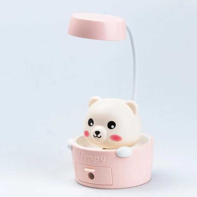 Настільна лампа для дитячої з із точилкою для олівців Cute Pets