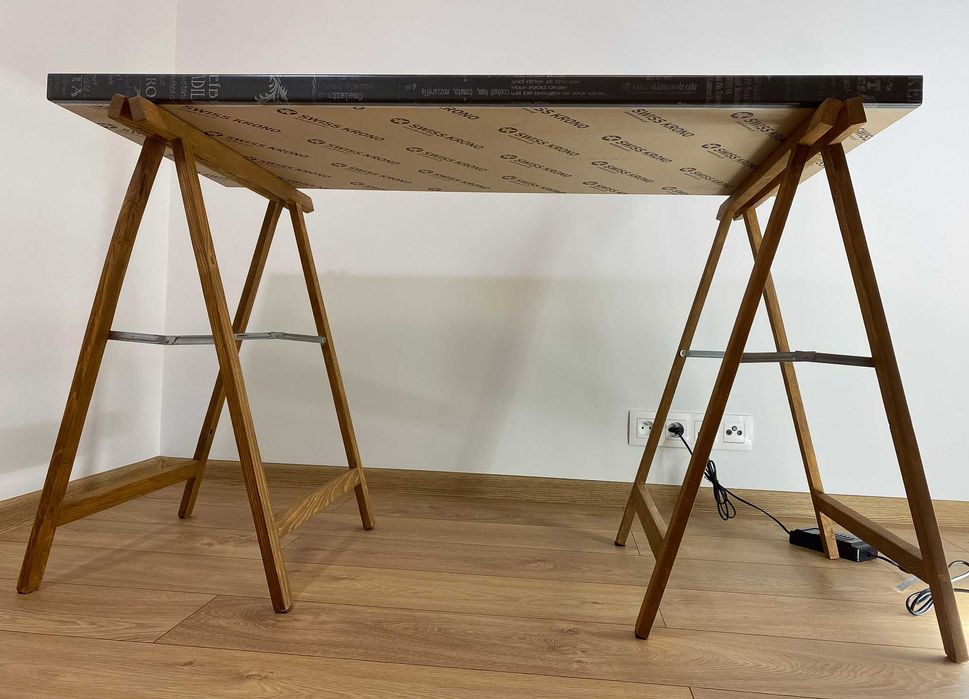 Nowe designerskie biurko szer. 119 cm - blat żaroodporny gr. 4 cm