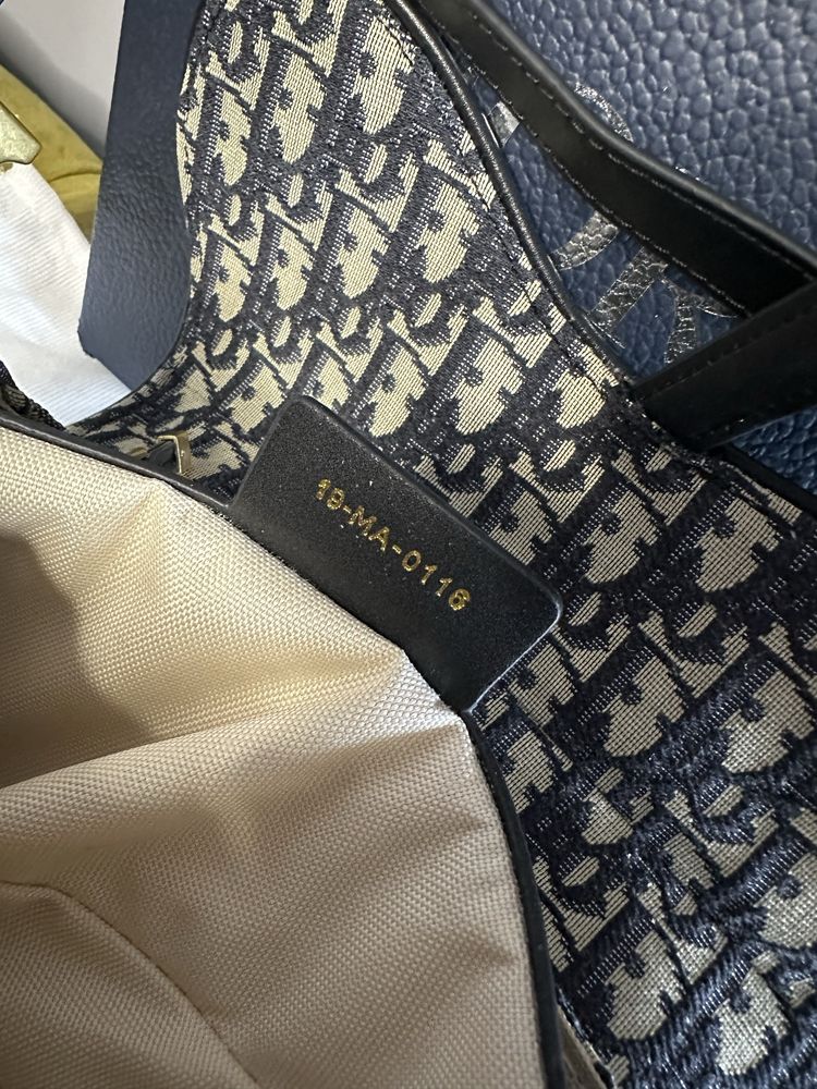 Torebka dior saddle bag z paskiem materialowa monogram