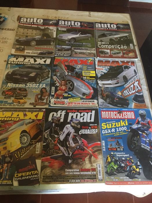 Conjunto Revistas Carros e Motos