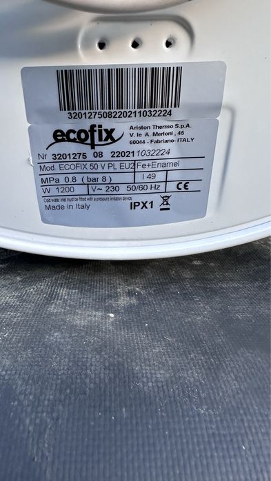 Bojler Podgrzewacz wody Ariston Ecofix 50 L