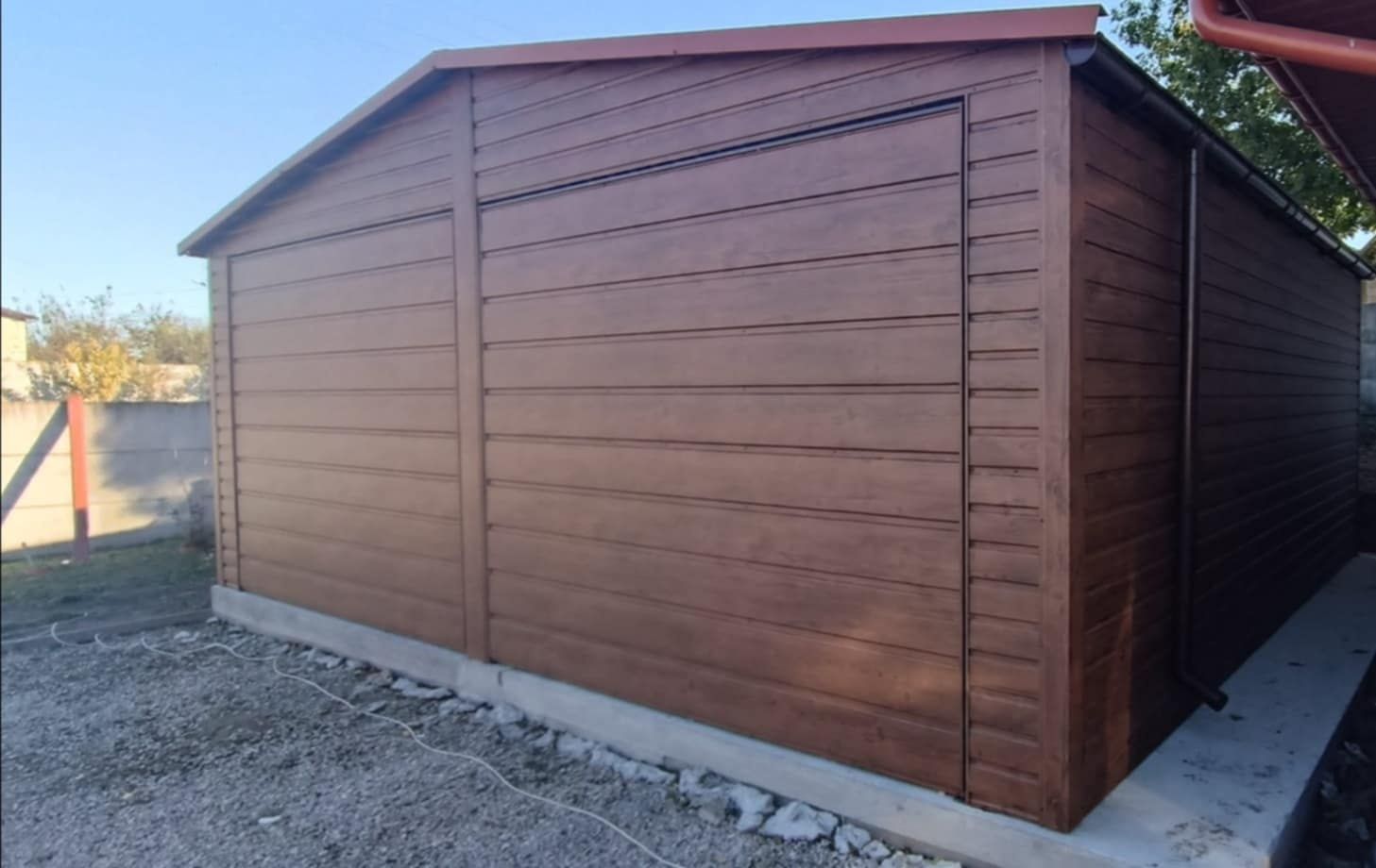 Garaze blaszaki garaz 6x6 plus wiata