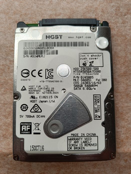 Жорсткий диск HDD 500 гб для ноутбуків ПК Seagate  HGST