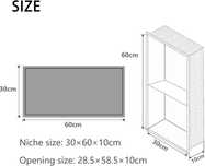 Nisza prysznicowa ze stali nierdzewnej, 30 x 60 x 10cm antracyt