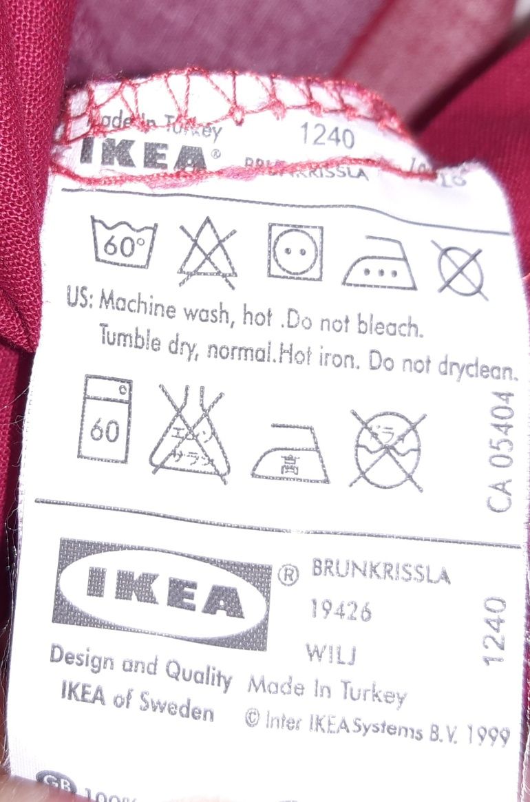 Conjunto capa, edredão e 2 fronhas para almofadas IKEA Brunkrissla