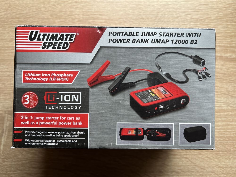 ULTIMATE SPEED starter Urządzenie rozruchowe z powerbankiem 12 000 mAh