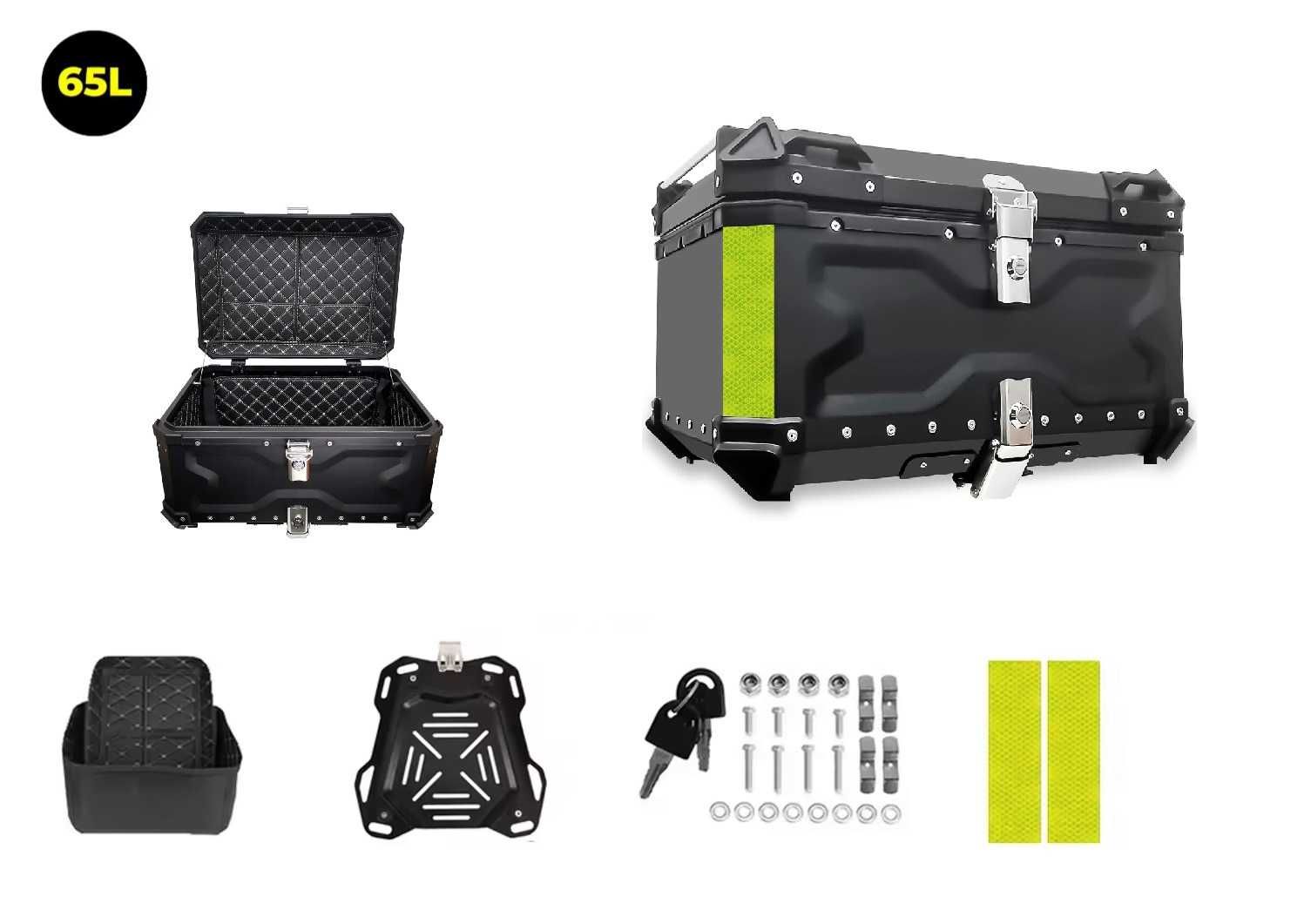 TOP CASE completas em alumínio preto e cinzento **NOVAS**