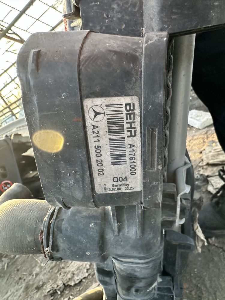 Chłodnice Mercedes W211 Lift Wentylator Chłodnica wody klimatyzacji