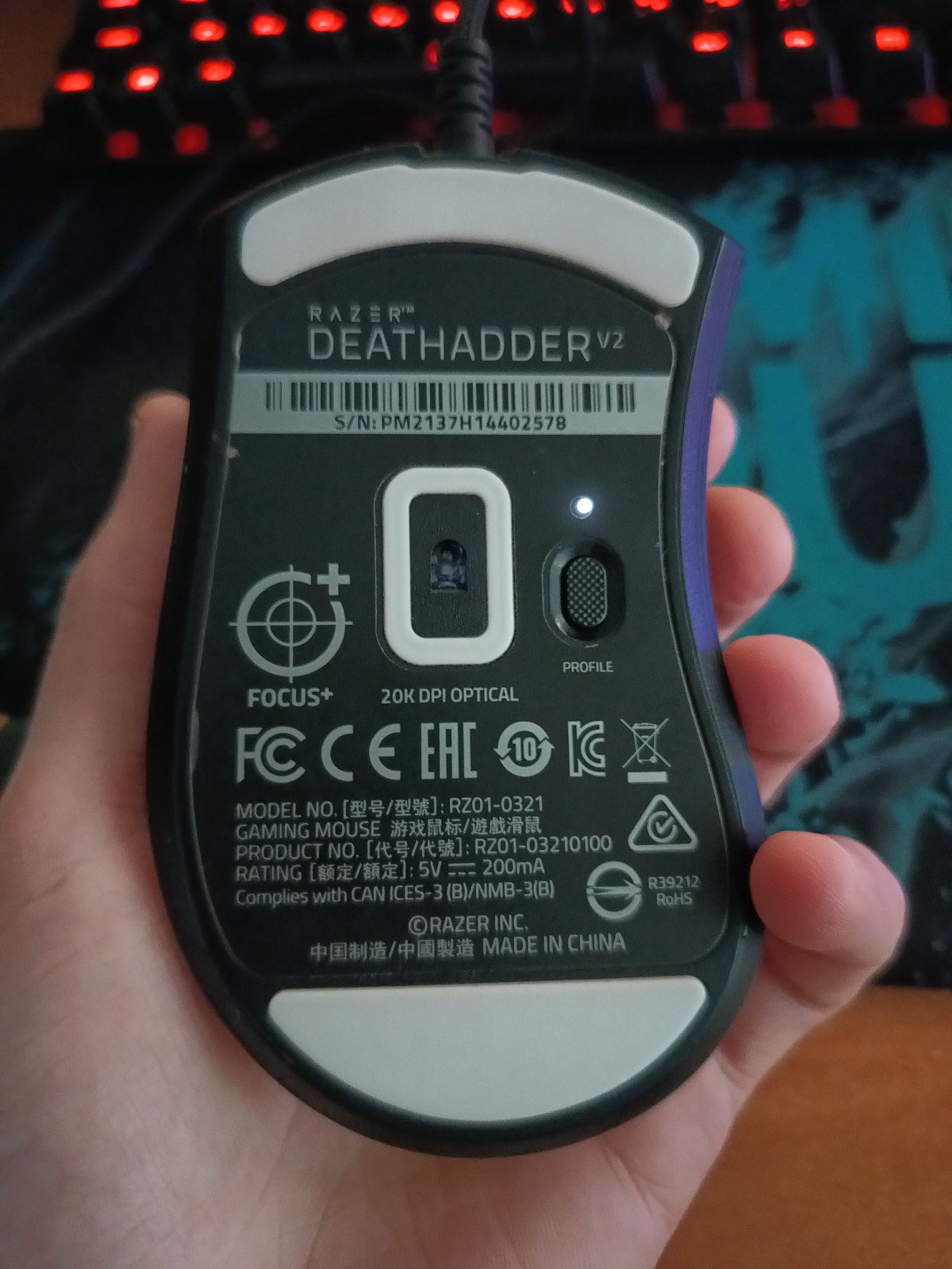 Мышь игровая razer deathadder v2
