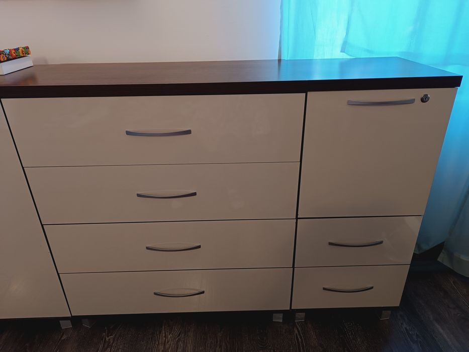 Zestaw komoda i barek wanilia czekolada Bodzio