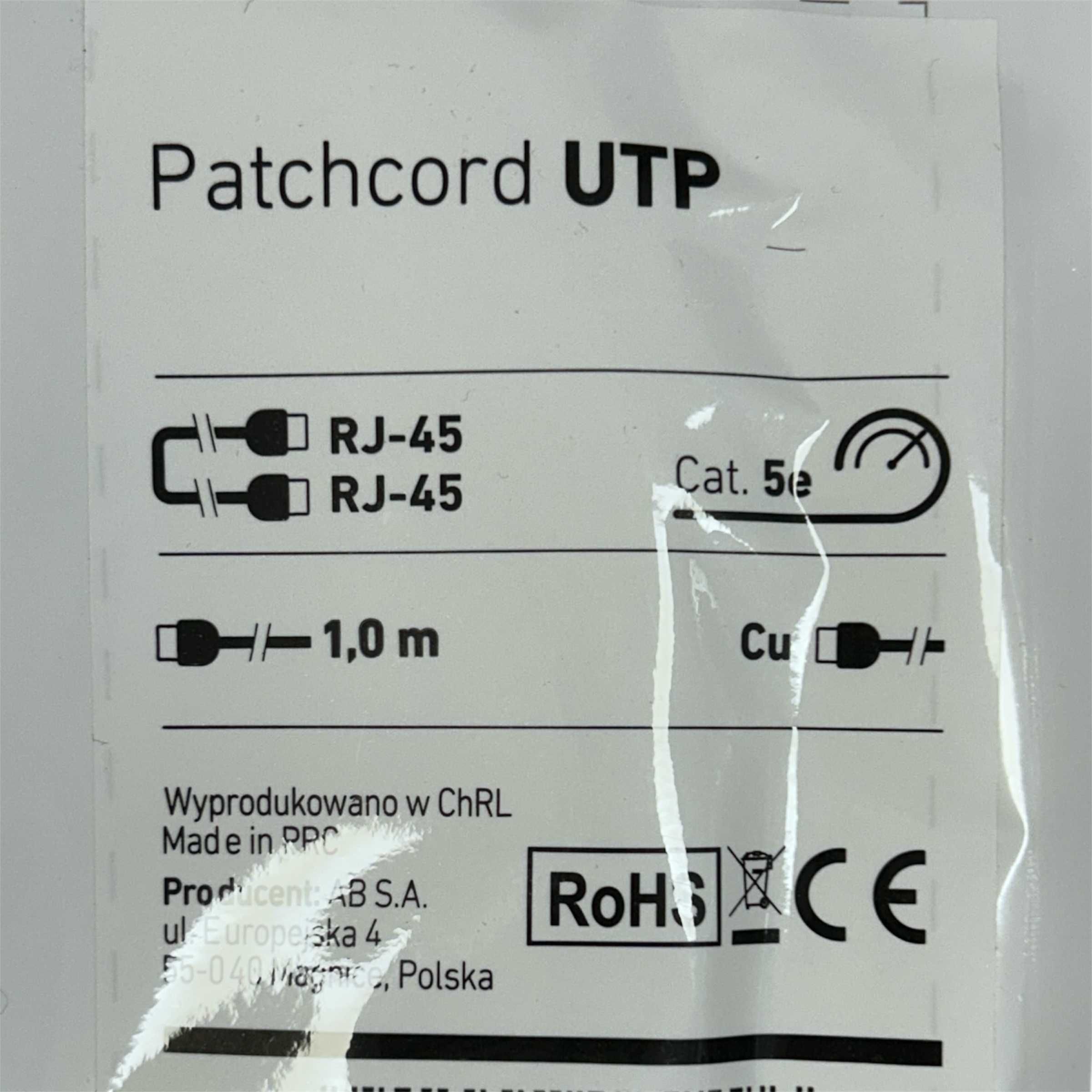 Kabel PatchCord RJ-45 Cat.5e 1M