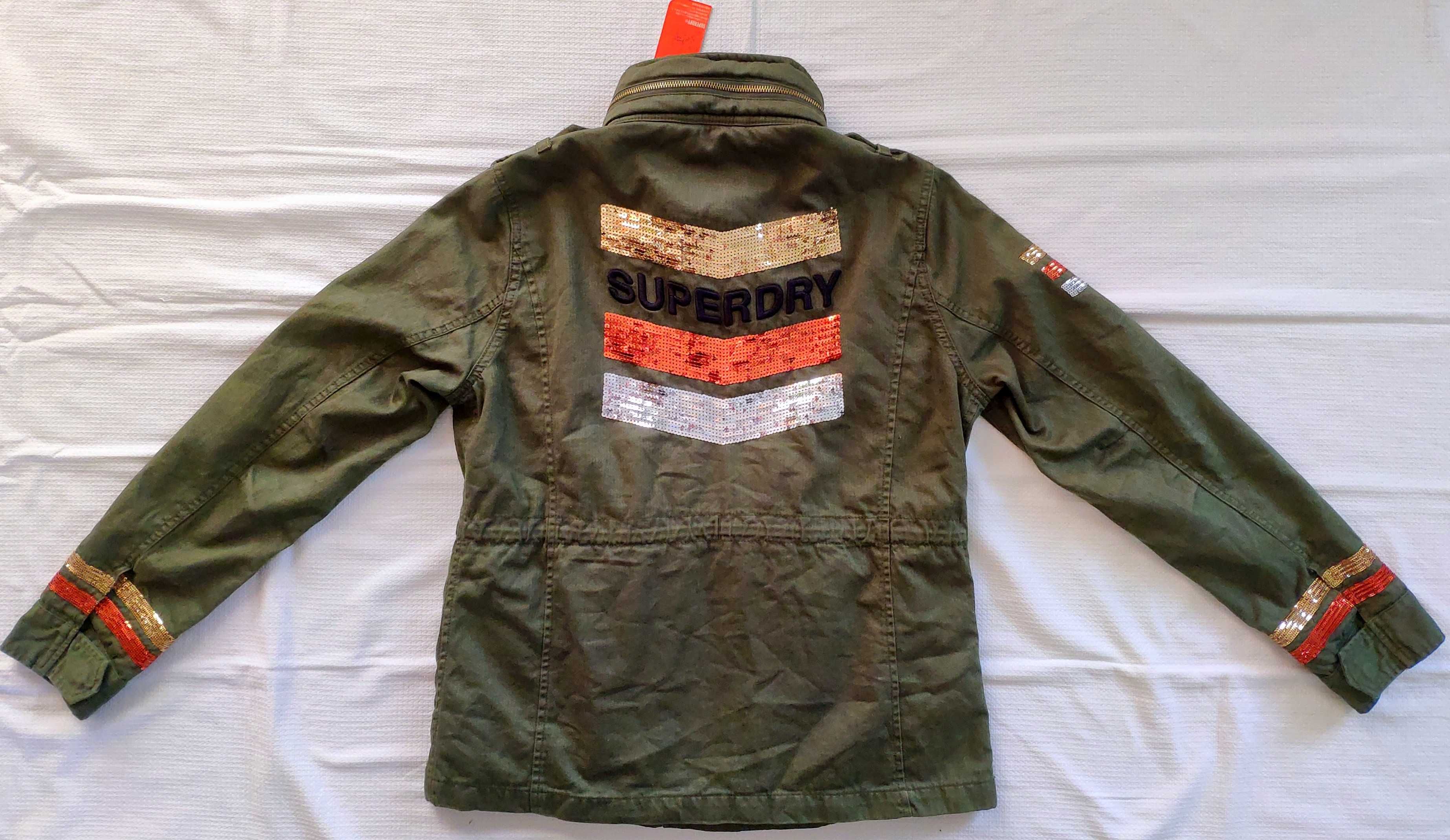 kurtka SUPERDRY Glitter Rock Rookie Parka Military Green NOWA # 42 - L