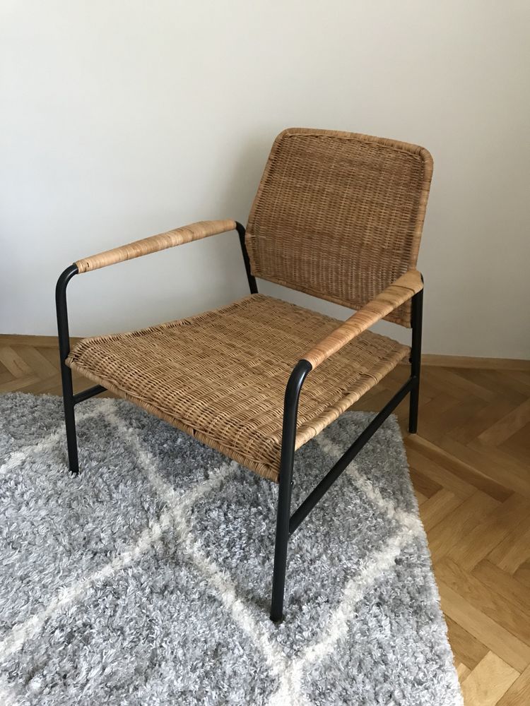 Fotel rattan/antracyt