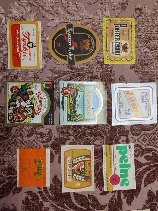 Etykiety z piwa polskich browarów lata 80-te - nowe