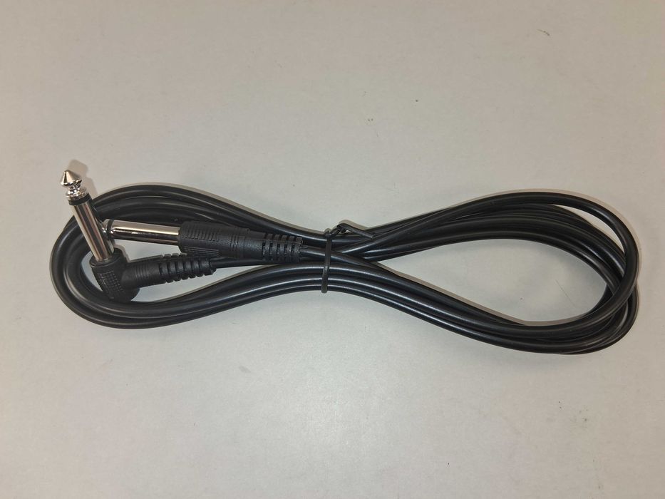 N010 Kabel Instrumentalny Jack 6,3mm Kątowy Mono 3 Metry Czarny