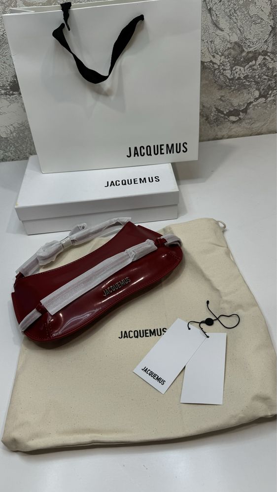 Женская сумка красная бордовая jacquemus