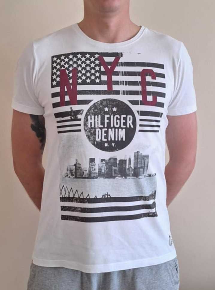 T-shirt męski biały TOMMY HILFIGER r. L zara reserved diverse house