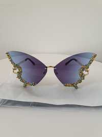Okulary Przeciwsłoneczne (Wzór Motyl)