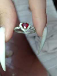 Кольцо Pandora с красным сердцем (оригинал(