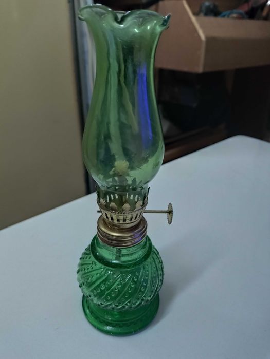 Candeeiro lamparina Vintage  petróleo Verde