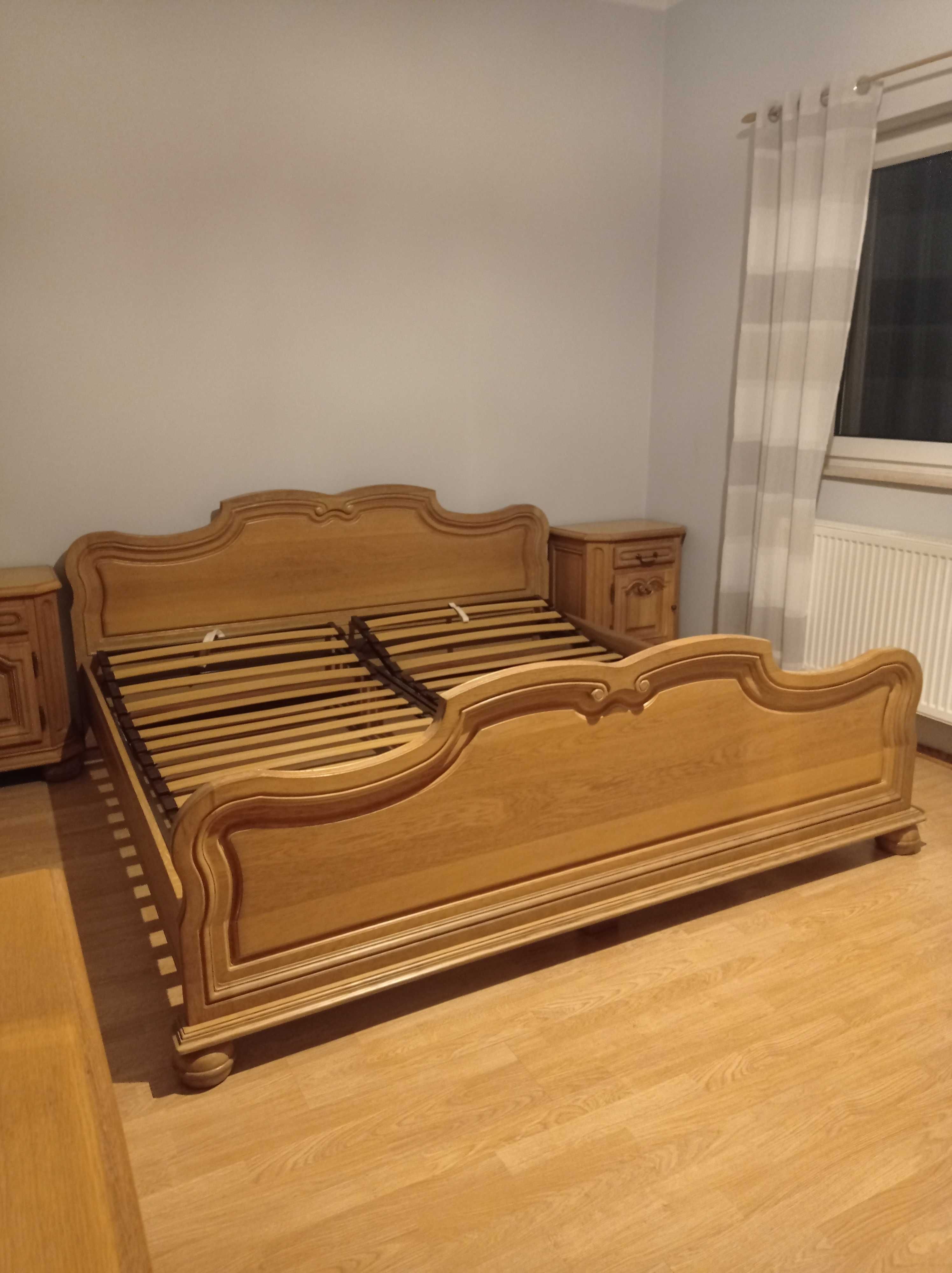 Komplet mebli dębowych z litego drewna