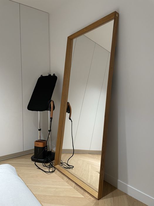 Lustro 200x100 w ramie dębowej, szkło OptiWhite