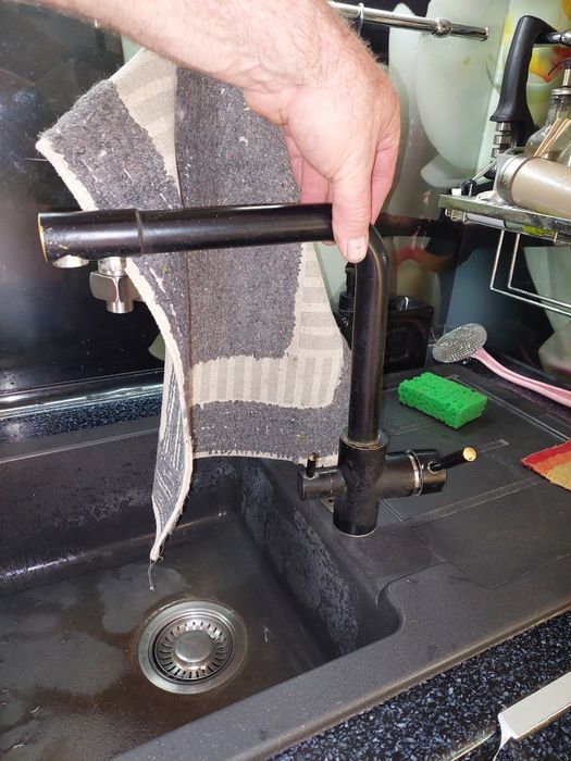 Змішувач,кран кухня підвод на фільт, трьохпозиційний нові картриджи