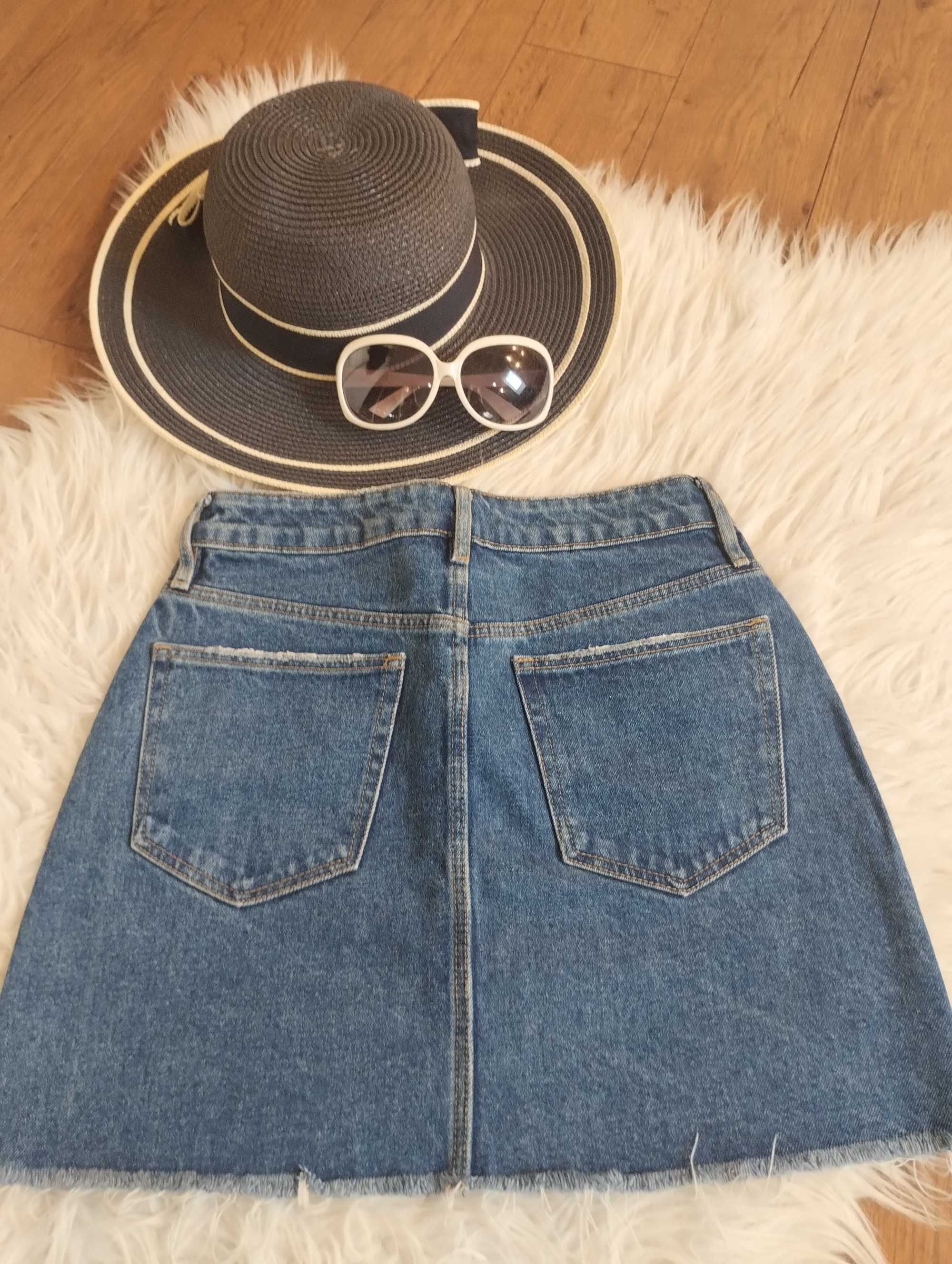 Spódniczka mini jeansowa ZARA XS