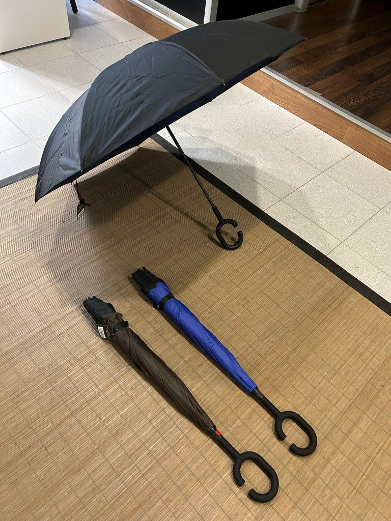 Chapéus de chuva invertidos