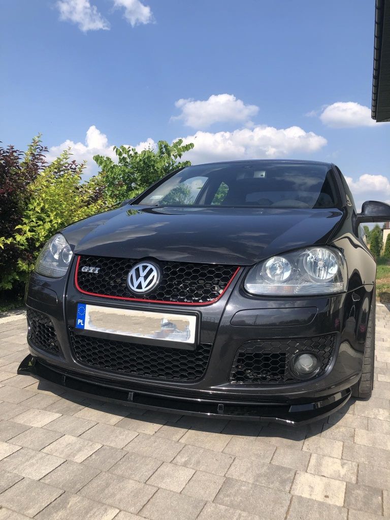 VW GOLF 5 GTI Splitter Dokładka Zderzaka Przedniego Czarny Połysk