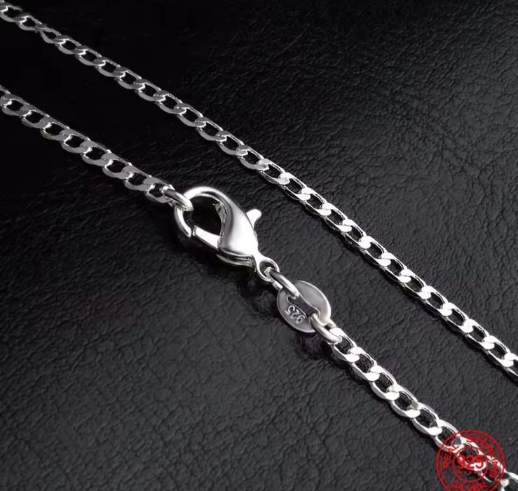 925 silver Sterling łańcuszek męski lub damski 50 cm 2mm
