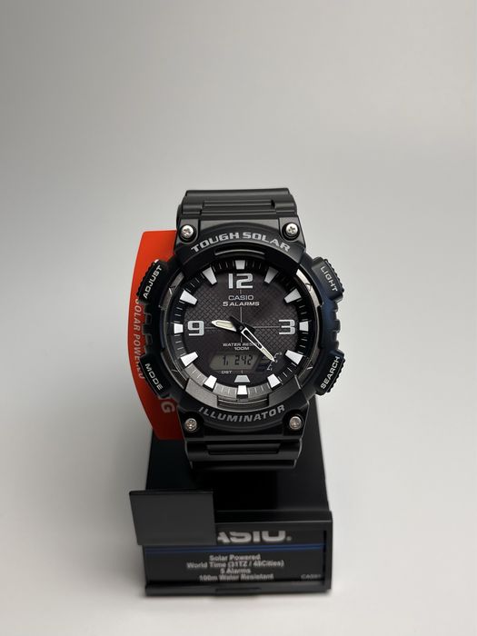 Casio aq-s810w, тактичний годинник касіо, casio tough solar