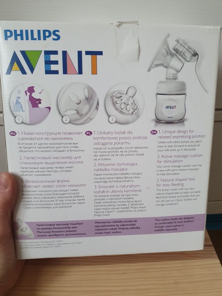 Laktator ręczny Philips Avent Natural 0m+ dla niemowkaka noworodka