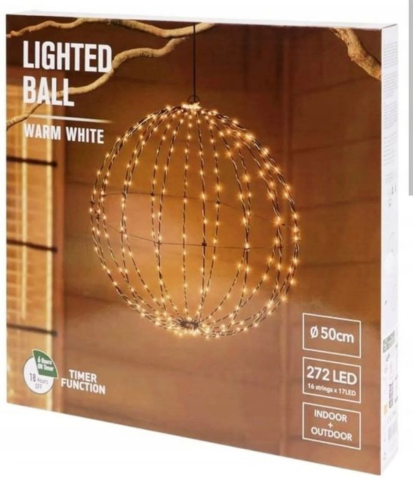 Okazja Kula świetlna x diodami led 272szt srednica 50cm timer
