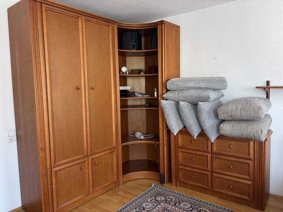 Zestaw mebli szafa regal naroznikowy komoda polki