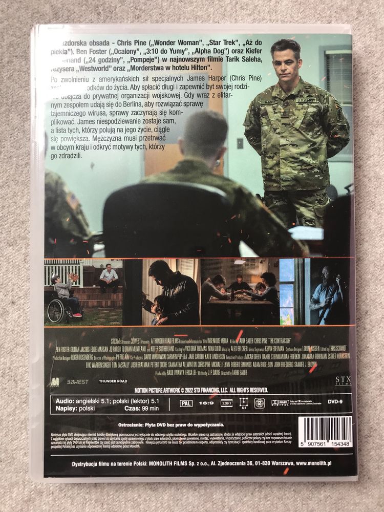 Najemnik film DVD Chris Pine służby specjalne