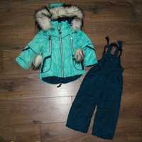 дитячий зимовий комплект куртка комбінезон на 2-3 роки