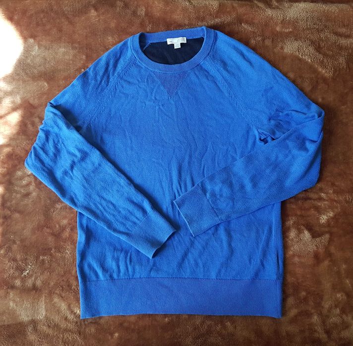 Sweter męski GAP M niebieski bawełna 95%